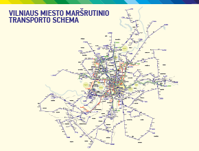 Vilnius city public transport map